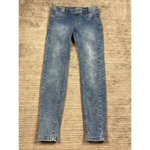 MNG Jeans Jeggings Women 6 Blue Piti Light Wash Elastic Waist Skinny Stretch